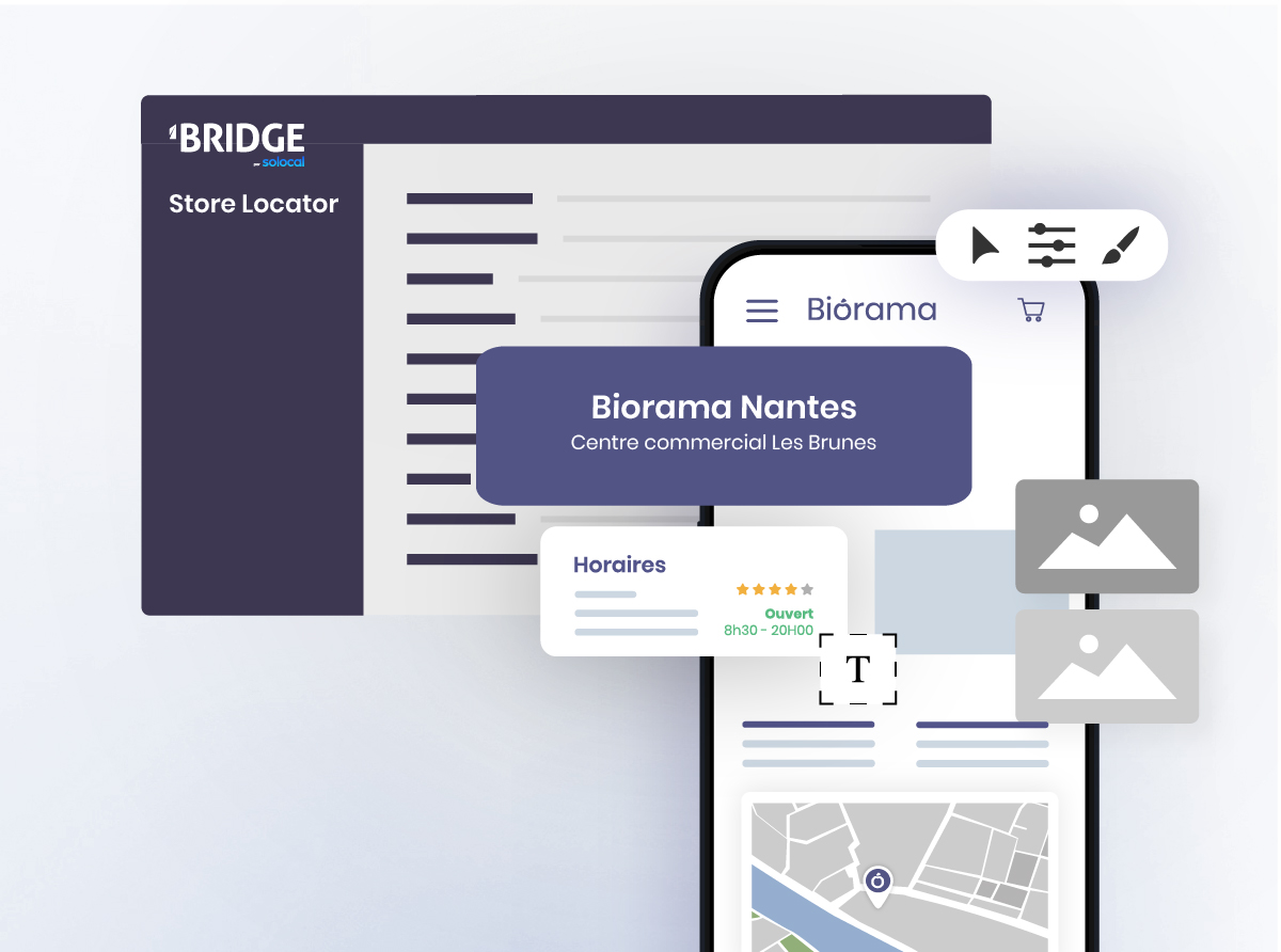 plateforme store locator Bridge par Solocal