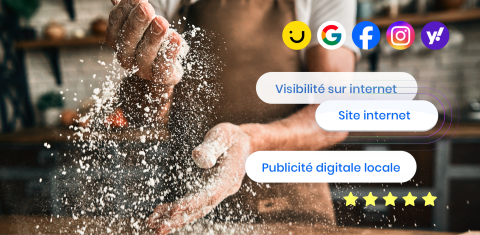 PagesJaunes, Google, Facebook, Instagram, Bing - Visibilité sur internet, Site internet, Publicité digitale locale