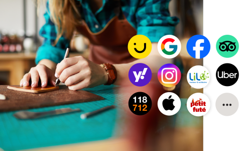 Pages jaunes, Google, Facebook, Tripadvisor, Yahoo, Instagram, Bing, Uber, 118 712, Apple, le petit futé
