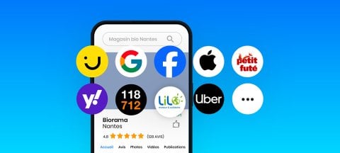 PagesJaunes, Google, Facebook, Apple, Le Petit Futé, Yahoo!, 118 218, Lilo, Uber